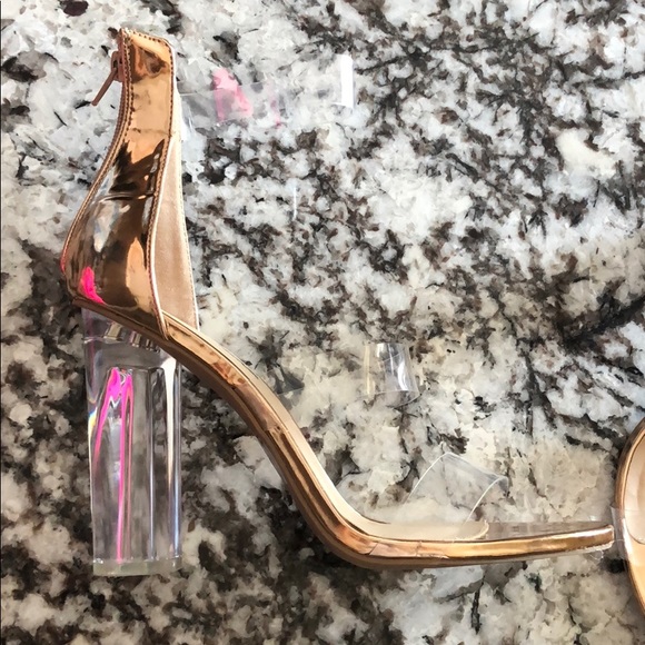 Rose gold clear heels - Picture 3 of 6